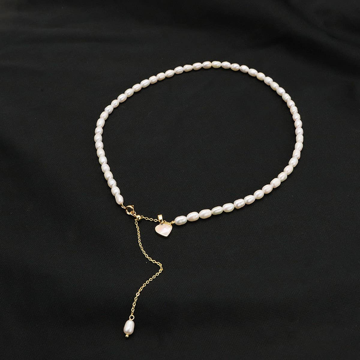 Womens Natural Freshwater Pearl Necklace