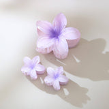 Cwaha07410_Plumeria Flower Hair Claw Clip Set Of 3