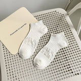White Boat Socks Hollow Mesh Invisible Socks_Cwms0533