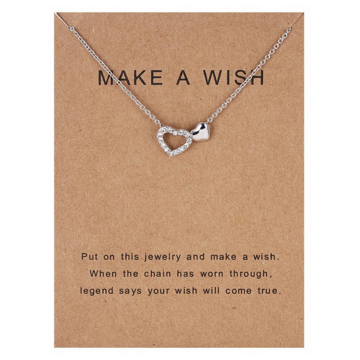 PAPER CARD DIAMOND HOLLOW HEART NECKLACE_CWAJE2437