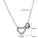PAPER CARD DIAMOND HOLLOW HEART NECKLACE_CWAJE2437