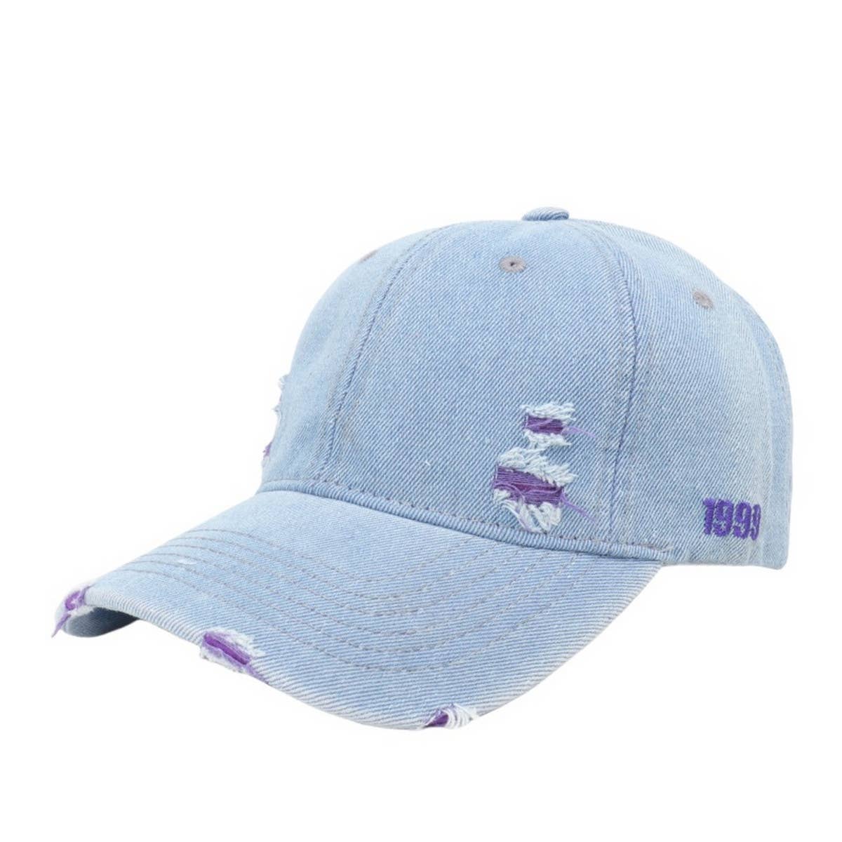 RETRO DENIM BASEBALL CAP UNISEX SUN HAT CWAH1139