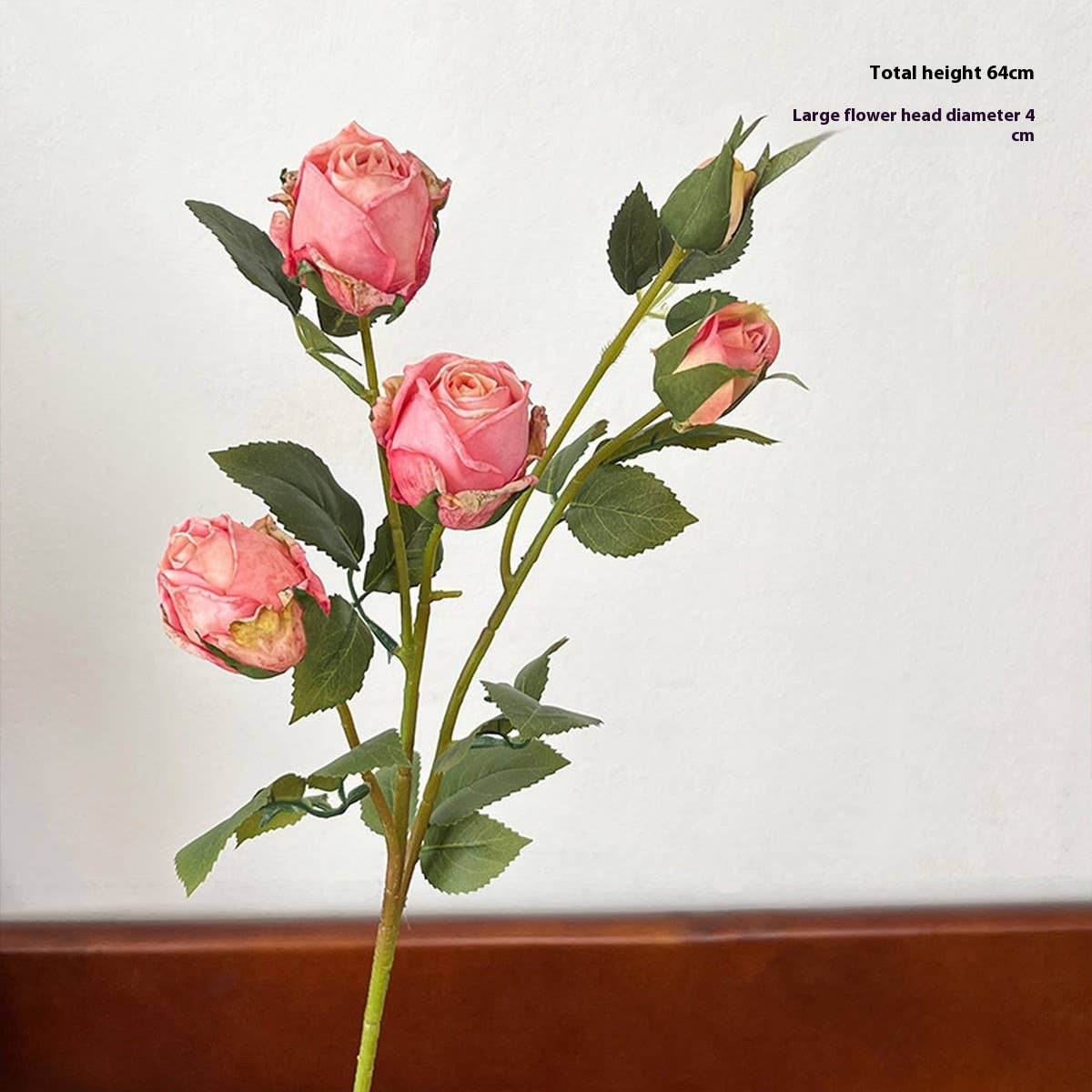 Vintage 5-Head Angora Rose With Burnt Edges_Cwmm6512