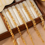 Vacuum Plated 18K Gold Non-Fading Chain Bracelet_Cwmm3725