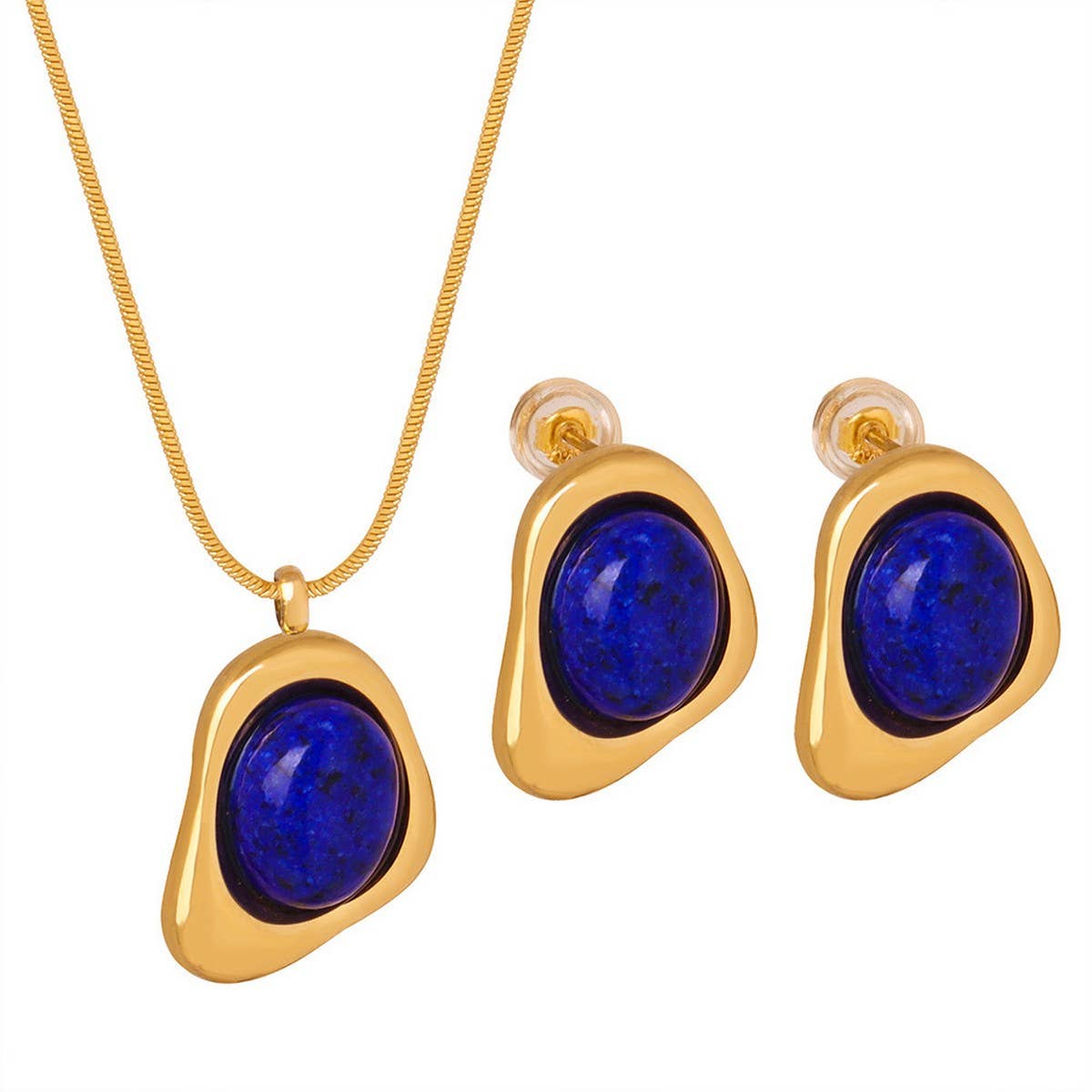 INLAID SAPPHIRE PENDANT NECKLACE JEWELRY_CWAJE1089