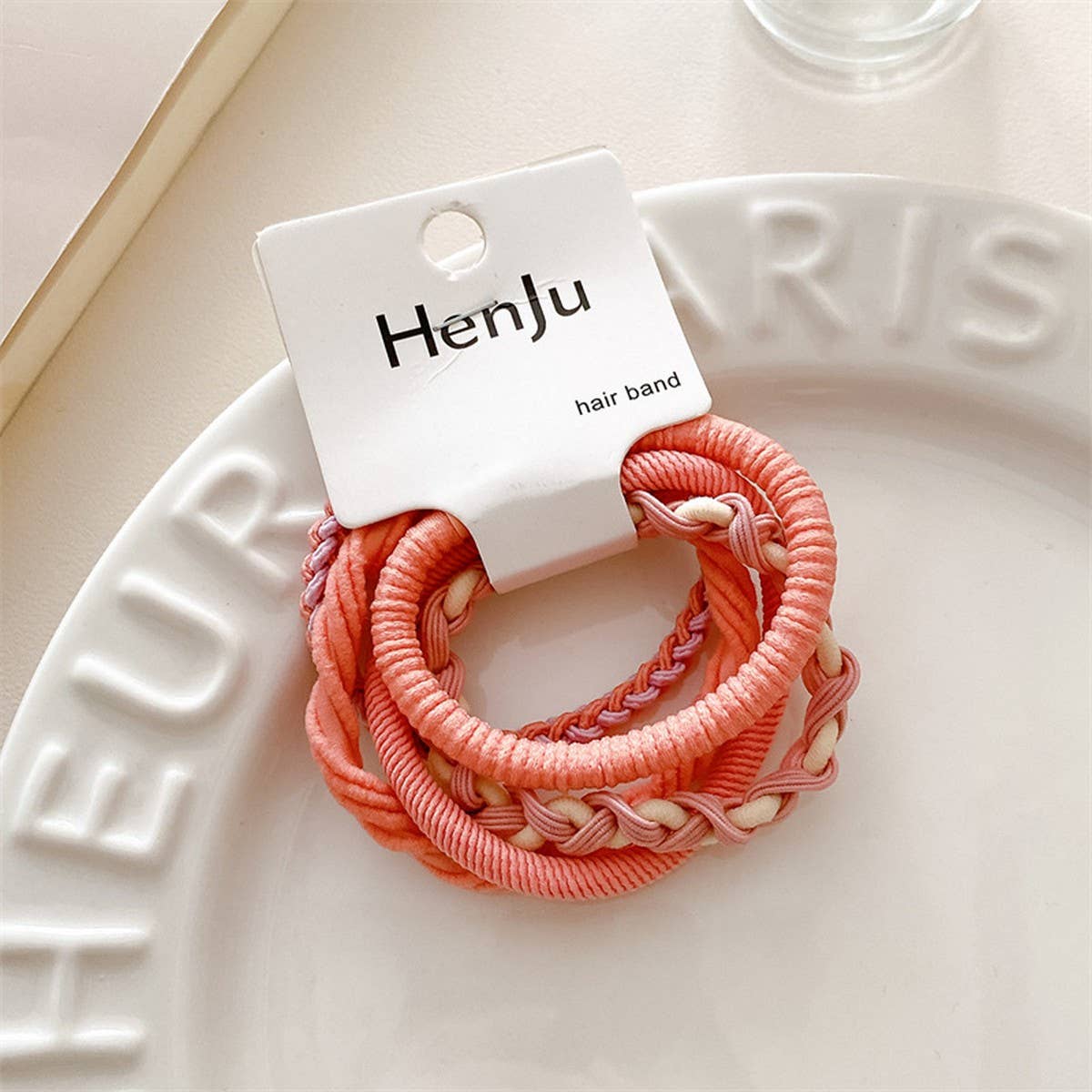 CANDY COLOR HAIR TIES 5 PIECE SET_CWAHA1133
