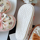 NEW FLORAL BOW WARM HOME SHOES FOR WOMEN_CWMM2959