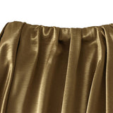 SATIN DRAPE MAXI SKIRT A LINE SKIRT_CWBMS0290