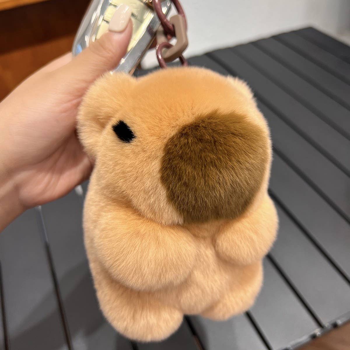 CUTE CAPYBARA PLUSH DOLL CAR KEYCHAIN PENDANT_CWMM2452
