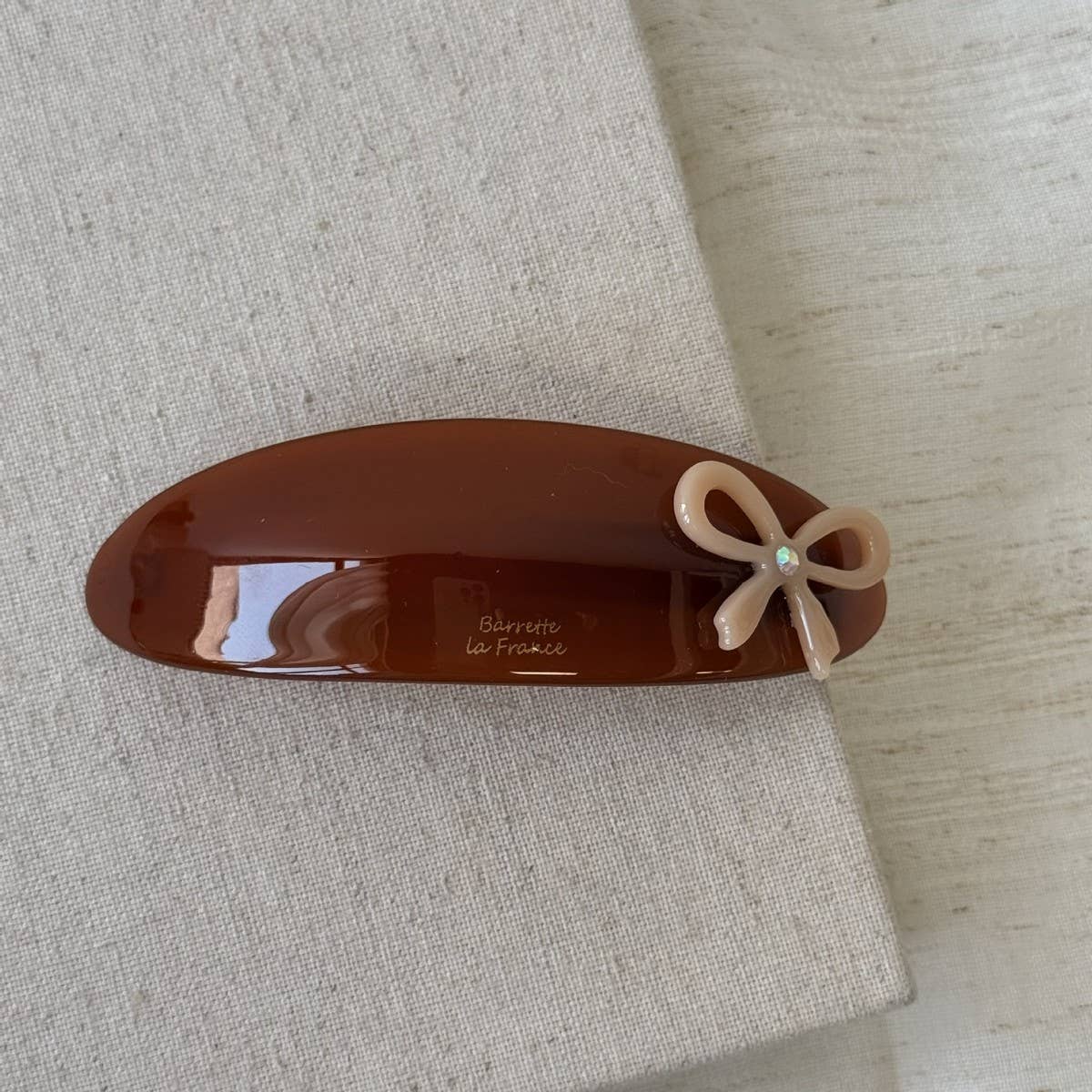 Acetate Bow Oval Spring Hair Clip Elegant_Cwaha07974