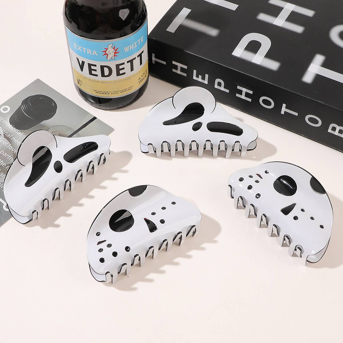 GHOST HAIR CLIP 9 10CM HALLOWEEN SHARK CLIP_CWAHA1635