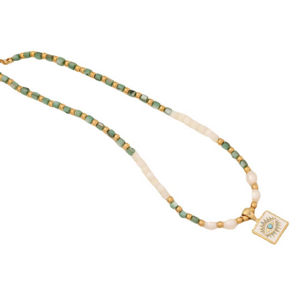 FASHION SUNFLOWER NATURAL STONE NECKLACE_CWAJE0634