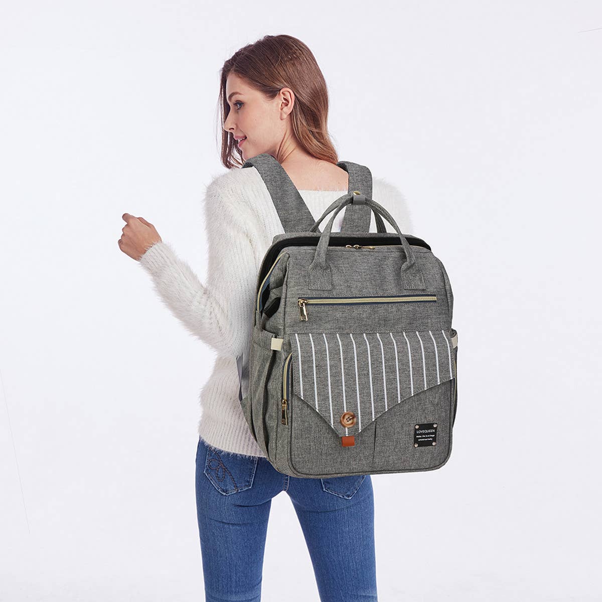 SIMPLE FOLDING BED MOTHER AND BABY BAG_CWAB2241