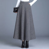 Woolen Thickened Waistline Long Skirt