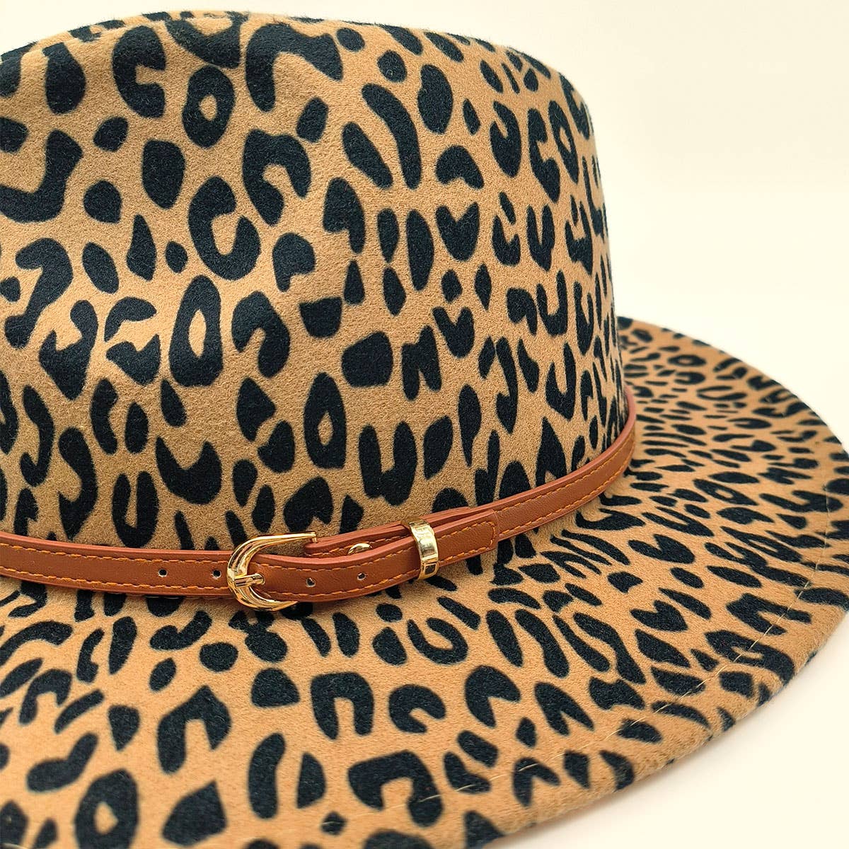 Women Warm And Simple Leopard Panama Hat_Cwah0704