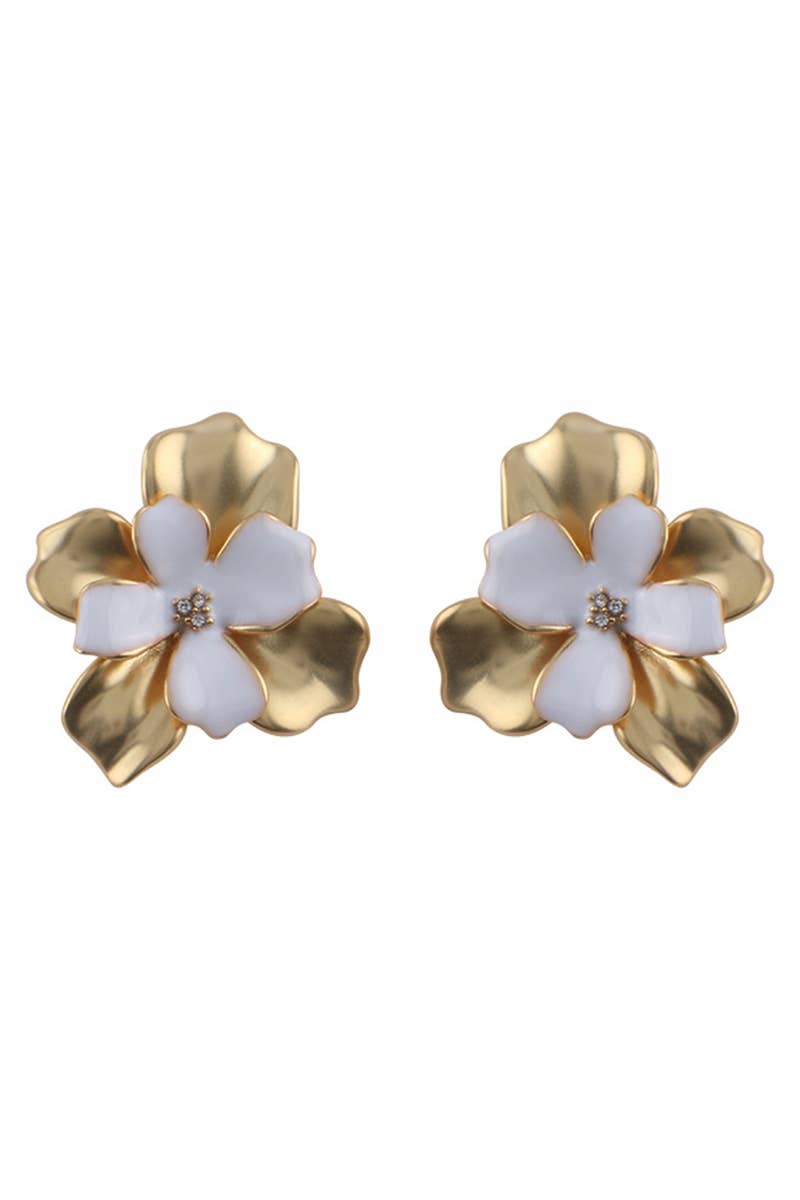 FLOWER DESIGN EARRINGS_CWAJE0460