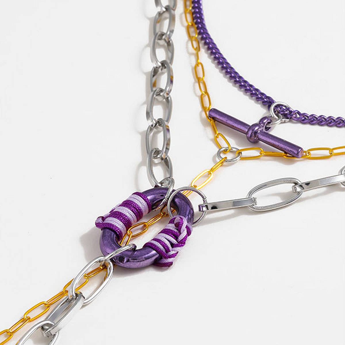 Womens Fashionable Braided Stacking Necklace