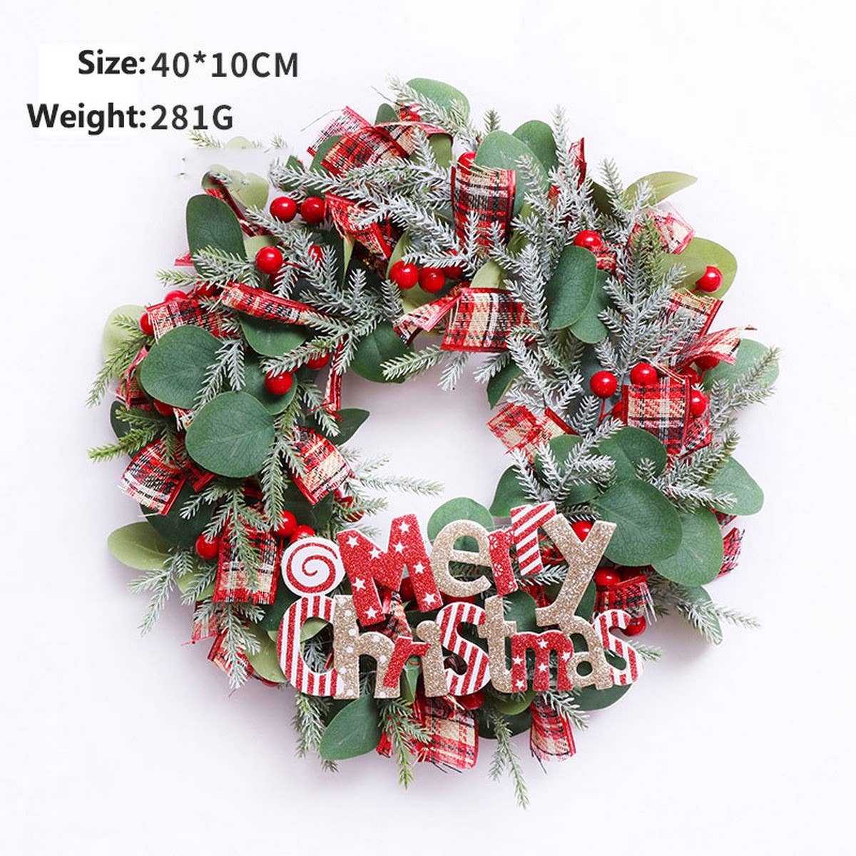NORDIC EUCALYPTUS ARTIFICIAL CHRISTMAS WREATH_CWAJE5300