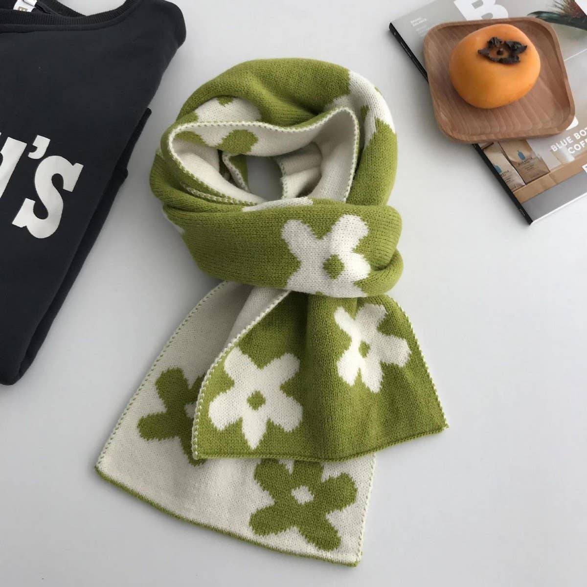 Autumn And Winte Floral Patter Warm Scarf_Cwasc1246