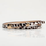 CLASSIC SIMPLE ALLOY BUCKLE LEOPARD THIN BELTS_CWABE0399