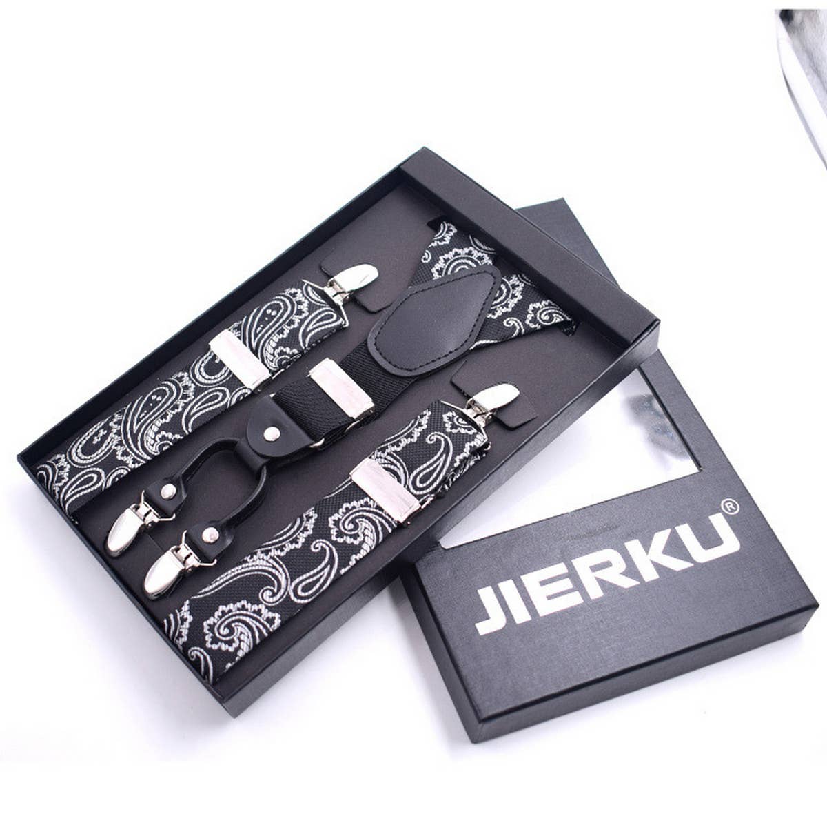 CASUAL JACQUARD 4 CLIP SUSPENDERS_CWMM1114