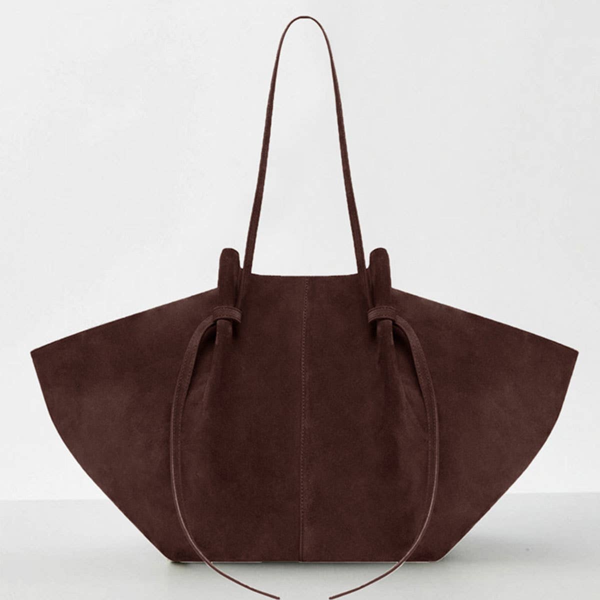 Vintage Suede Shoulder Tote Bag, Minimal Style_Cwab5395