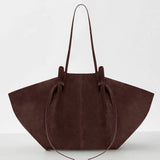 Vintage Suede Shoulder Tote Bag, Minimal Style_Cwab5395
