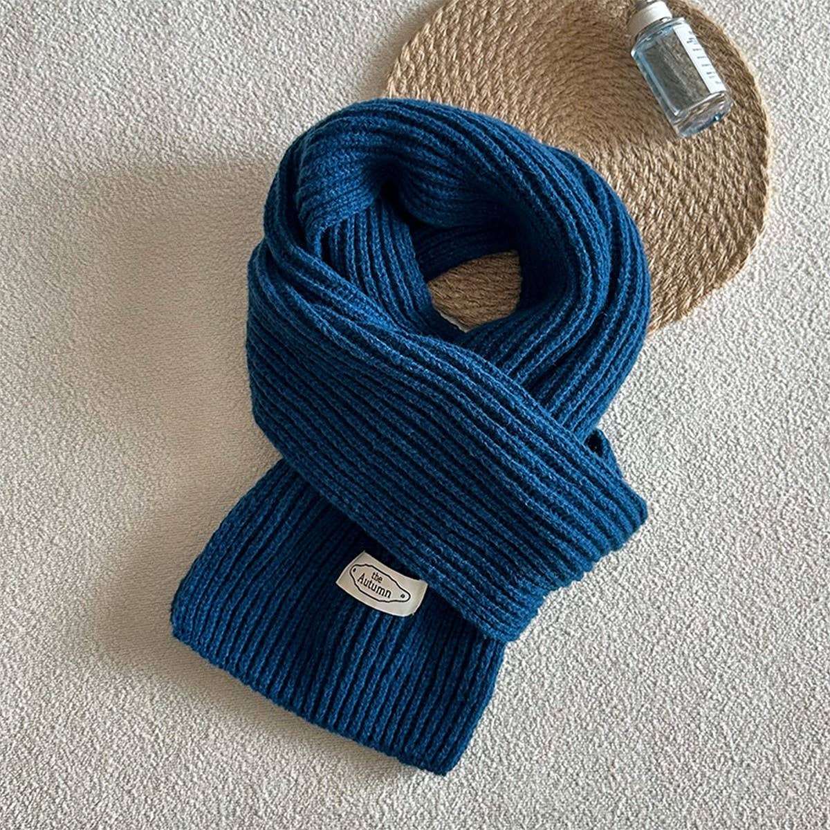 SOLID COLOR KNIT SCARF UNISEX WINTER ESSENTIAL_CWASC2280