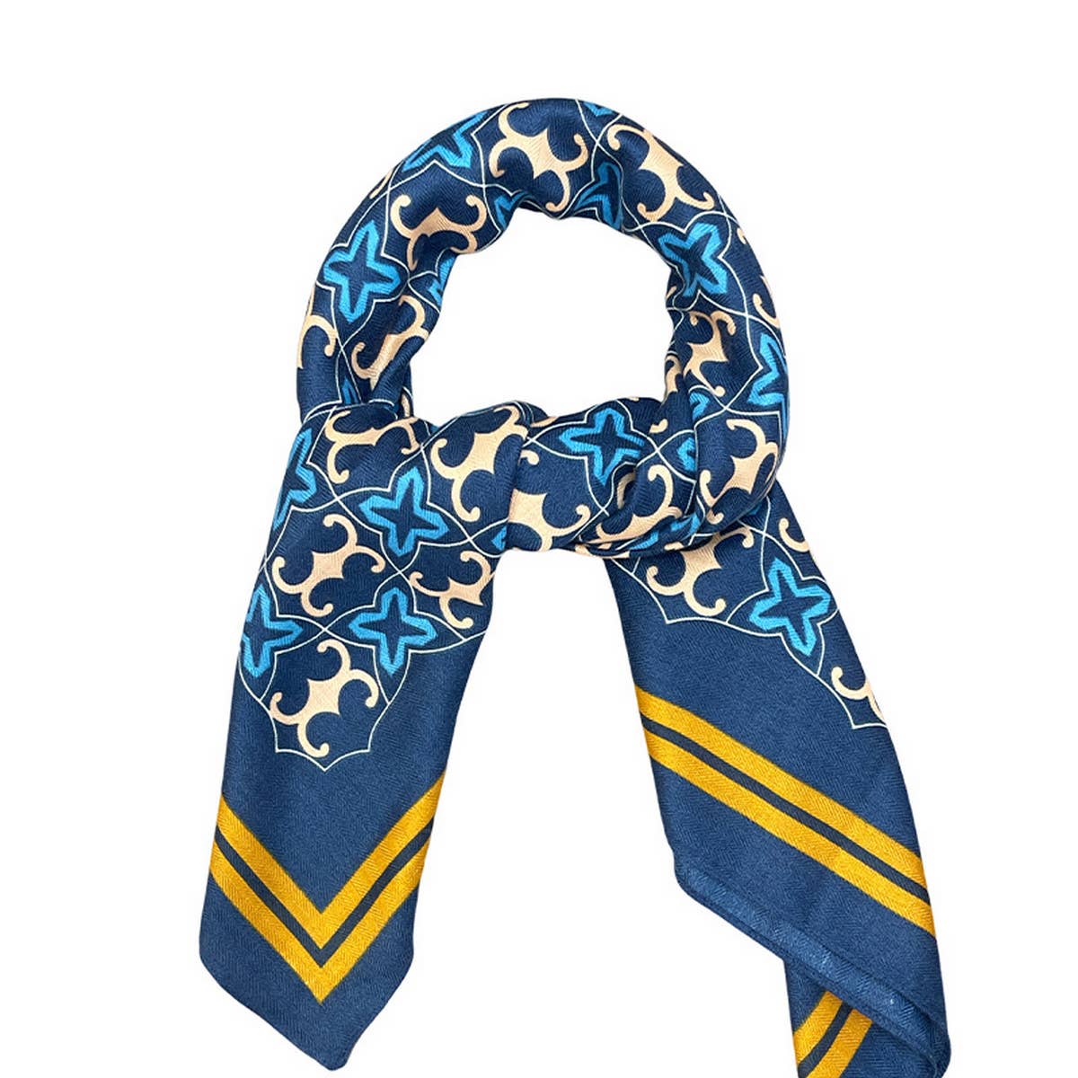 90CM SUNFLOWER FAUX WOOL VELVET SCARF WRAP_CWASC0891