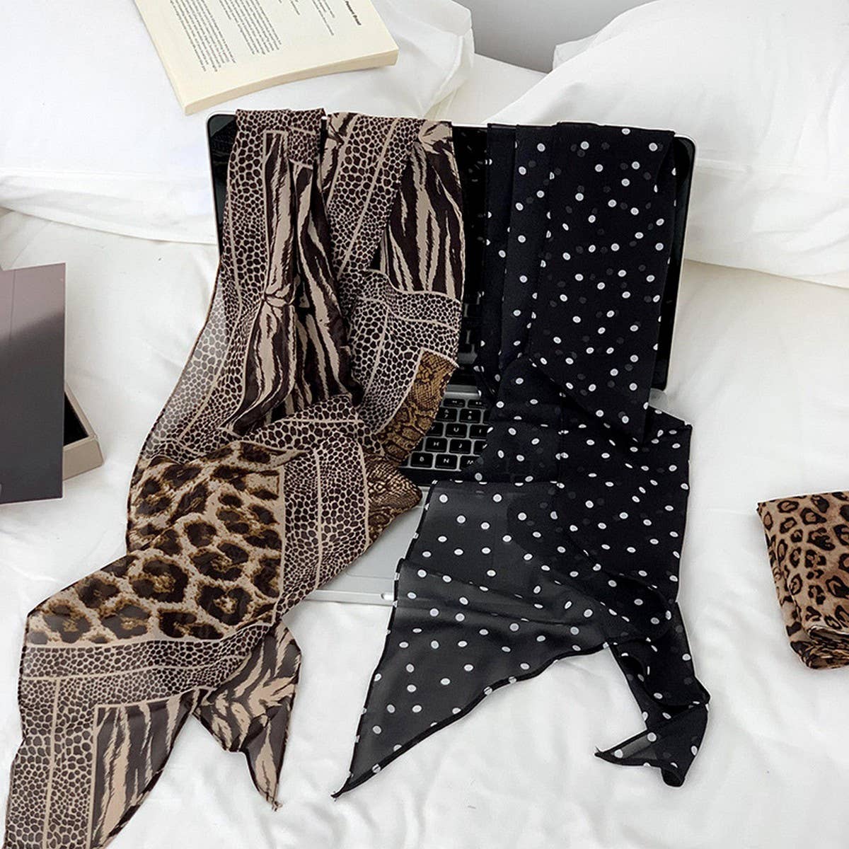 CHIFFON SCARF VERSATILE NECK WRAP HAIR ACCESSORY_CWASC1977