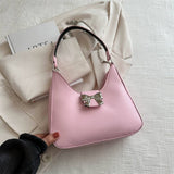 Fashionable Cute Sweet Bow Underarm Bag_Cwab3301
