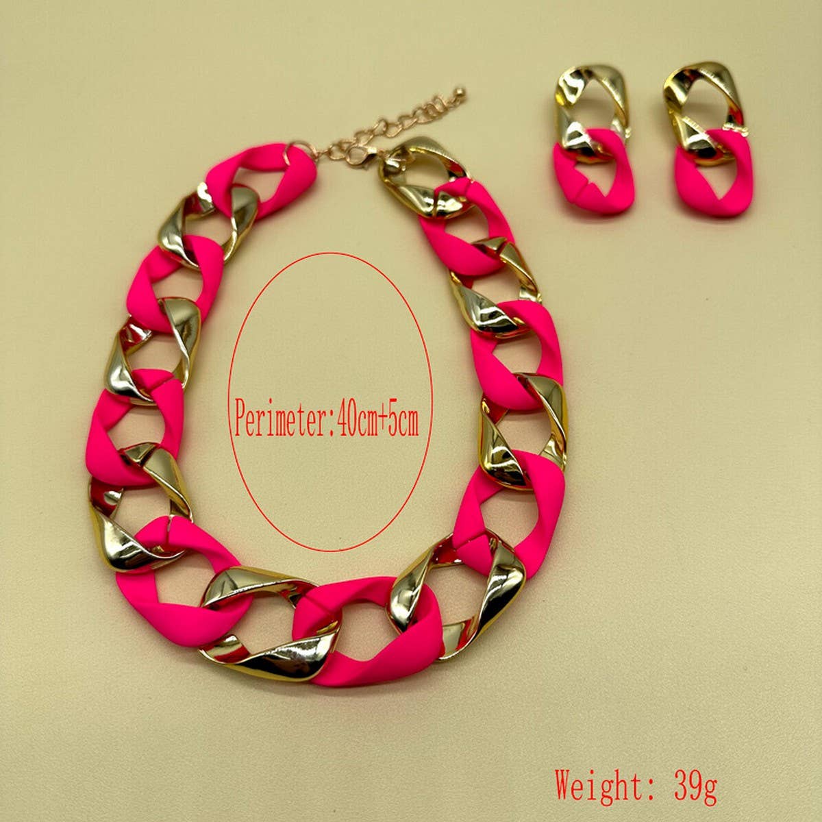 RESIN ACRYLIC HIP HOP STYLE NECKLACE_CWMM4933