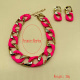 RESIN ACRYLIC HIP HOP STYLE NECKLACE_CWMM4933