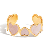 STYLISH 18K GOLD OPEN HEART BANGLE BULK SALE_CWAJE4735
