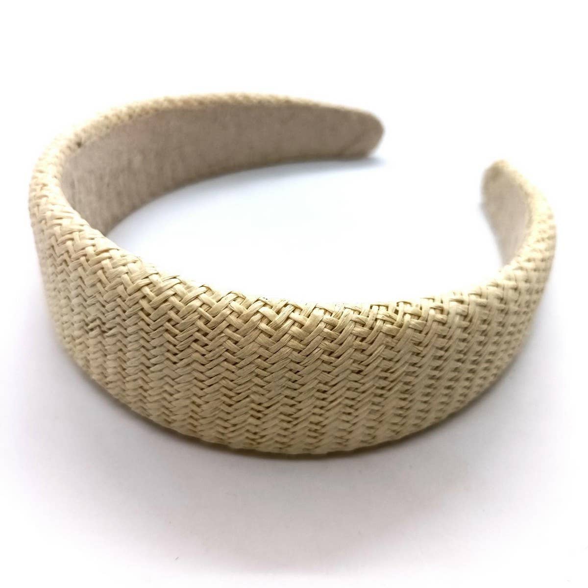 NEW WIDE RAFFIA PADDED HIGH CROWN HAIRBAND_CWAHA6332