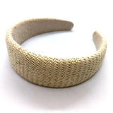 NEW WIDE RAFFIA PADDED HIGH CROWN HAIRBAND_CWAHA6332