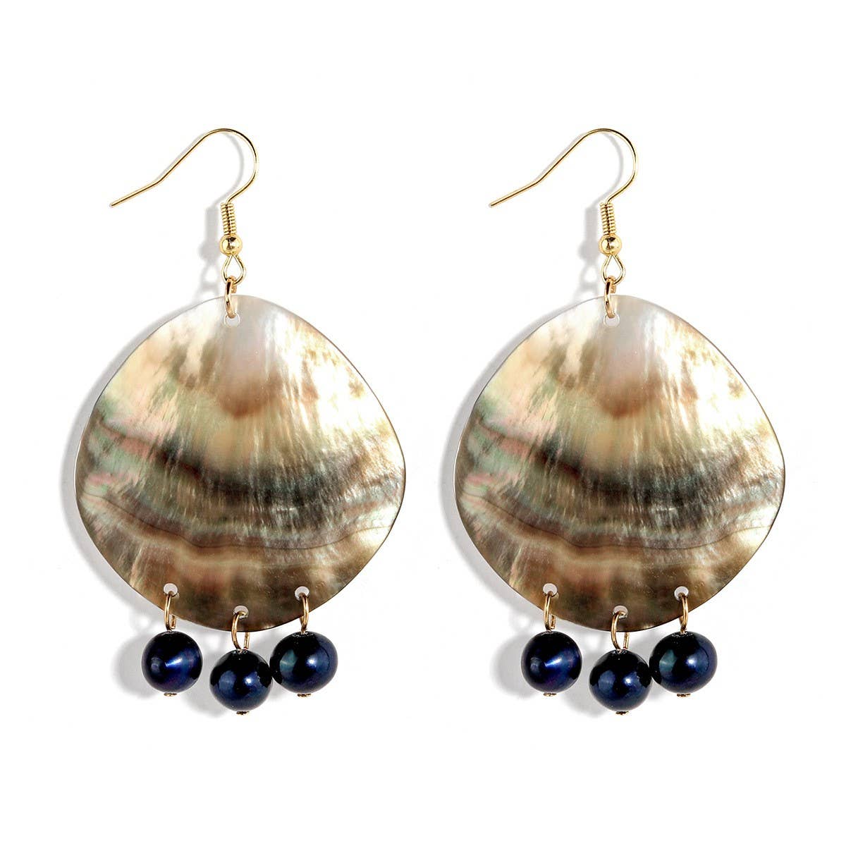 FASHION NATURAL MOTHER OF PEARL EARRINGS_CWMM4260