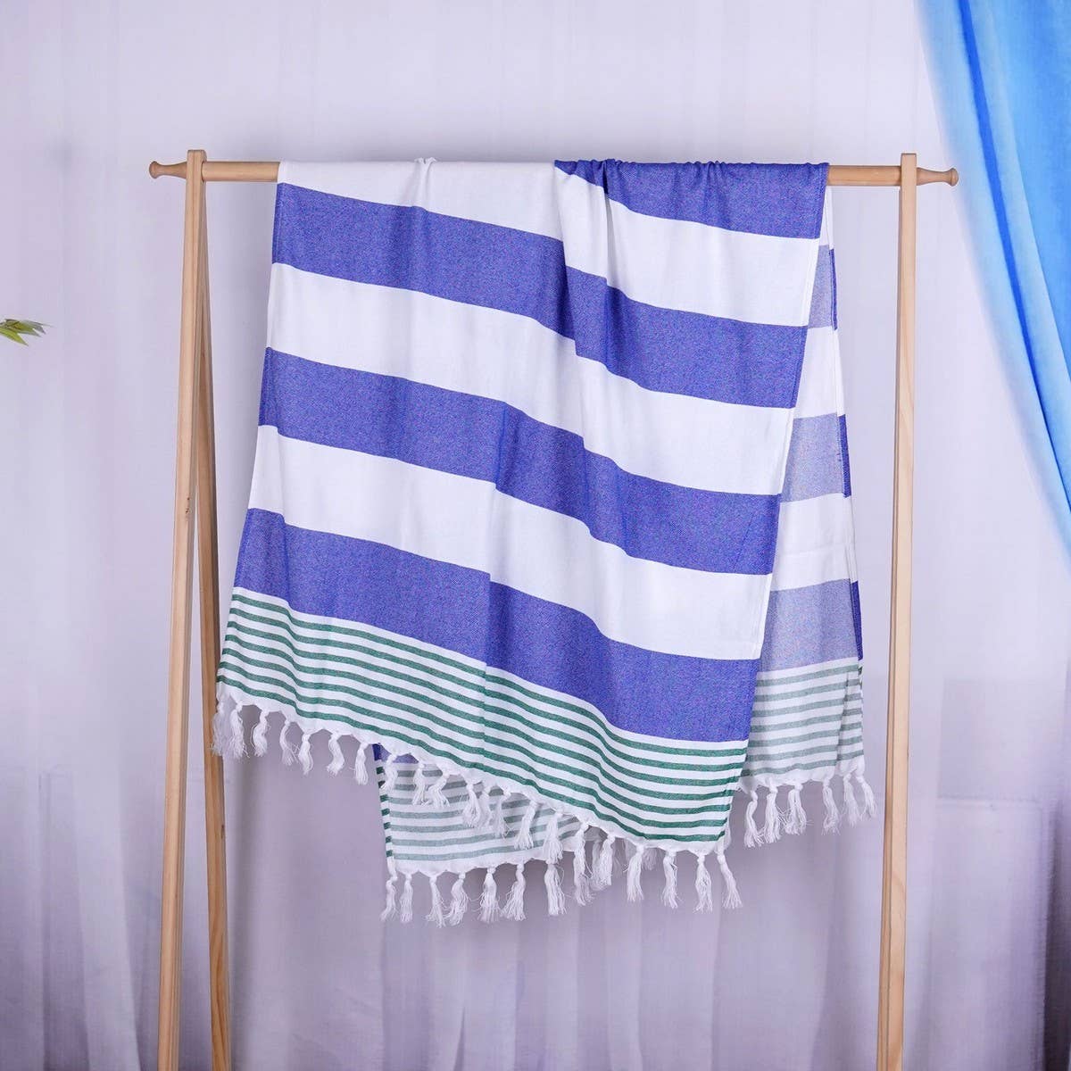 STRIPED TURKISH BEACH TOWEL ABSORBENT SUNPROTECTION_CWMM7666