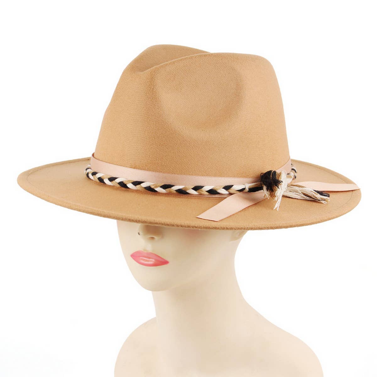 FASHION RETRO SOLID COLOR FELT HAT JAZZ HAT_CWAH0764