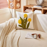 PINK TULIP EMBROIDERED SOFA PILLOW COVER_CWMM7706