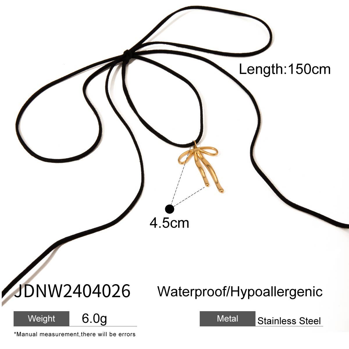 PERSONALITY FASHION 1 STEEL BOW PENDANT EARRINGS_CWAJE1880