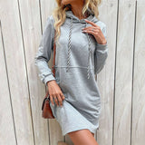 Striped Patchwork Fashion Casual Hoodie Dress