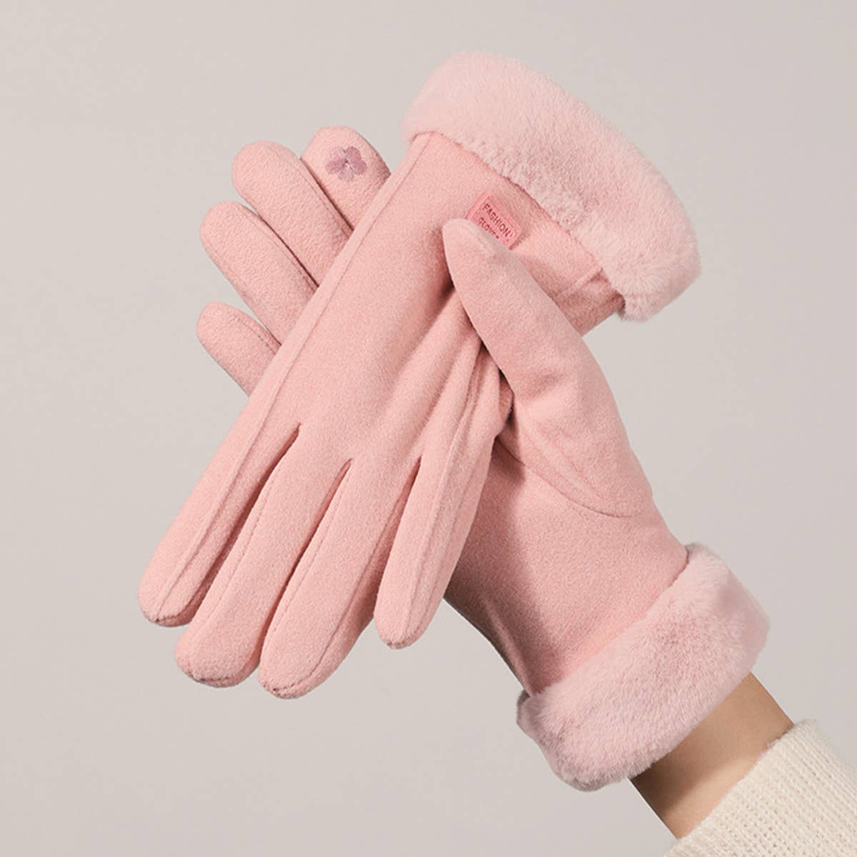 Womens Winter Plush Warm Cute Gloves_Cwag0064