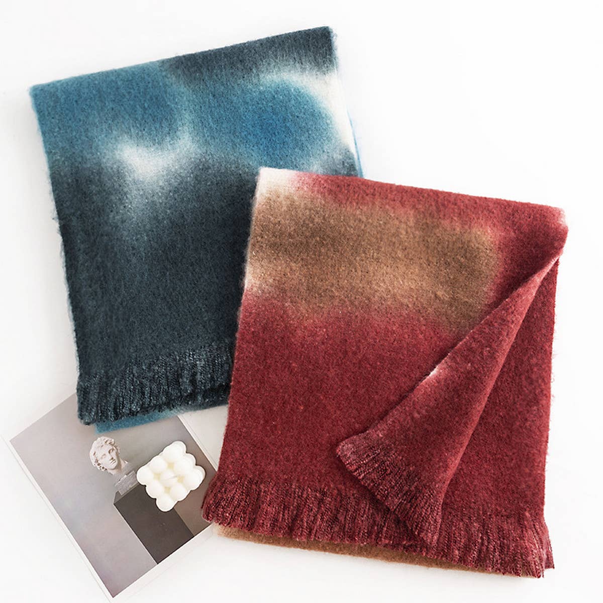NEW GRADIENT FAUX CASHMERE SCARF WINTER WARMTH_CWASC1003