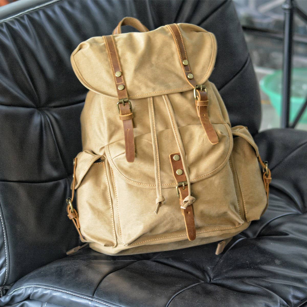 Vintage Canvas Large Capacity Backpack_Cwab5528