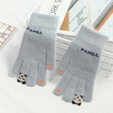 RED PANDA KNITTED WARM TOUCHSCREEN GLOVES_CWAG0152