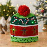 CHRISTMAS LED LIGHT GLOWING KNITTED CHRISTMAS HAT_CWAH2314
