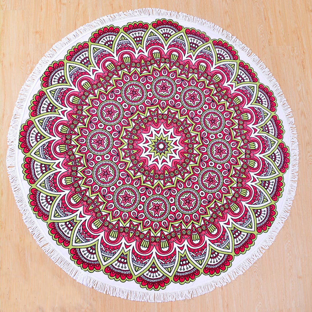 ROUND MICROFIBER TASSEL BEACH TOWEL BLANKET_CWMM7602