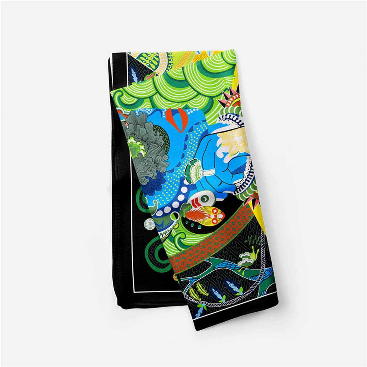 Twilled Satin Mini Scarf Hair Bag Ribbon Wrap