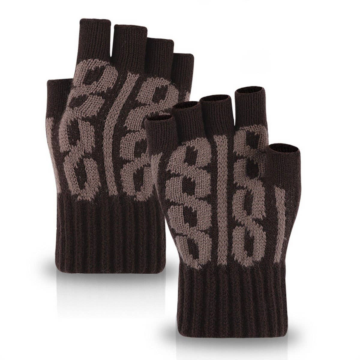 MENS KNITTED HALF FINGER WINTER PLUSH GLOVES_CWAG0228